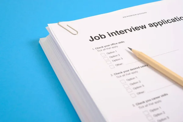 Busca Emprego Entrevista Retomar Recrutamento Aplicação Conceito — Fotografia de Stock