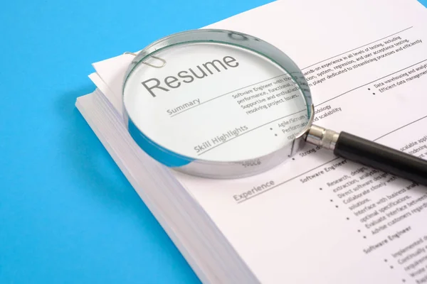 Busca Emprego Entrevista Retomar Recrutamento Aplicação Conceito — Fotografia de Stock
