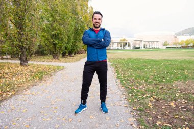 Sportif erkek portre açık genel Şehir Parkı