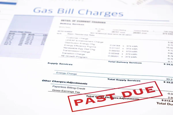 Energy bill paper forms on the table closeup