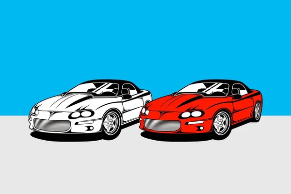 Imagen Ilustración Coche Shilouette — Vector de stock