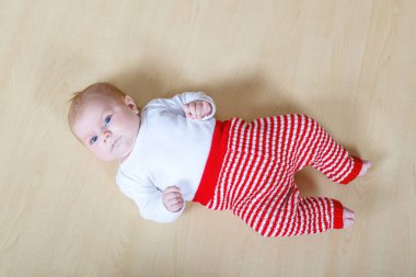 Sevimli, tapılası yeni doğmuş bebek portresi