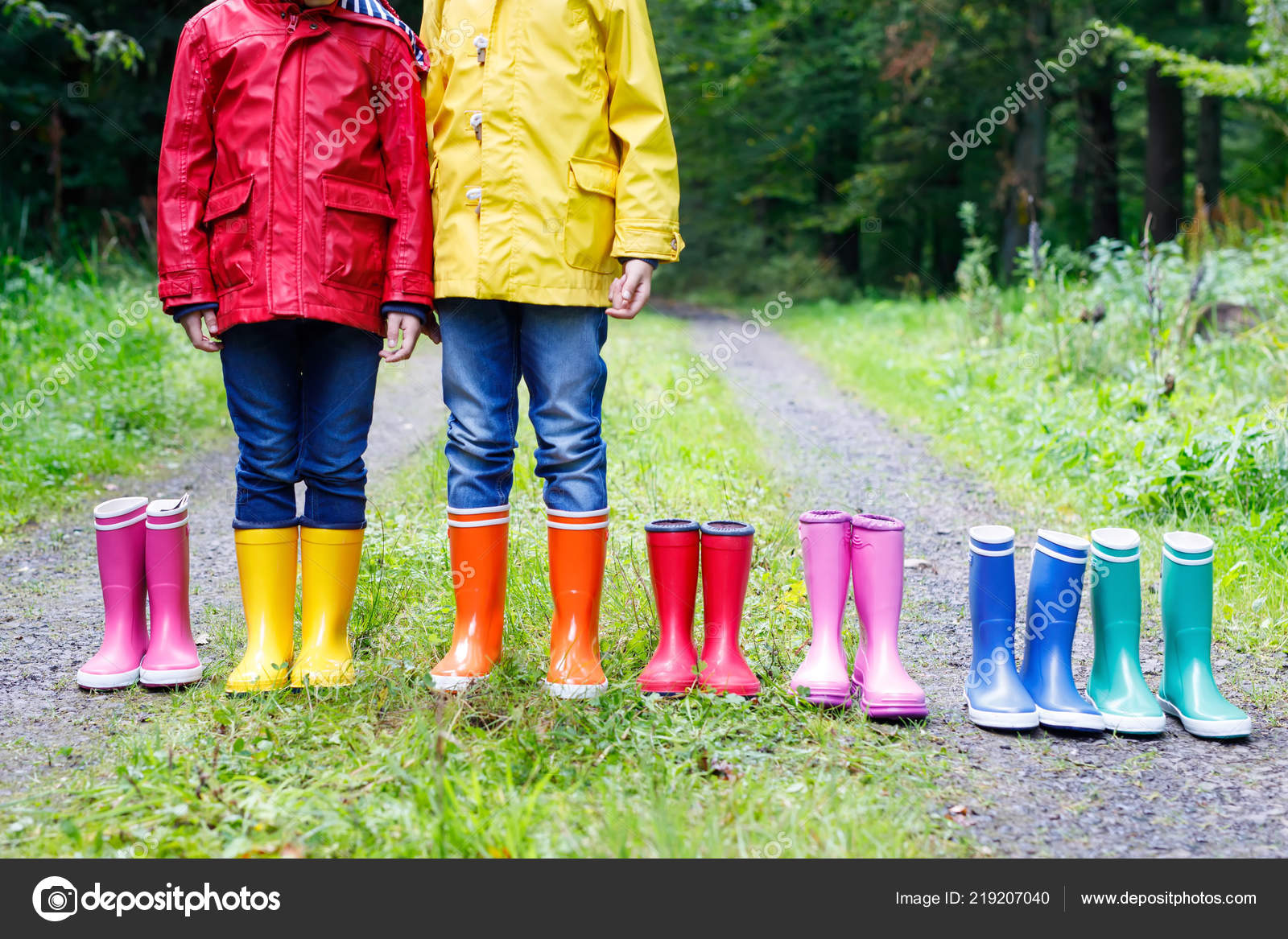 colorful rubber boots
