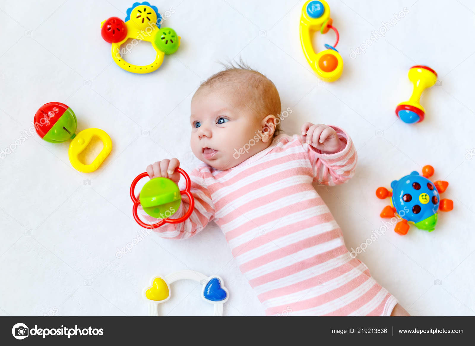 baby girl playing toys