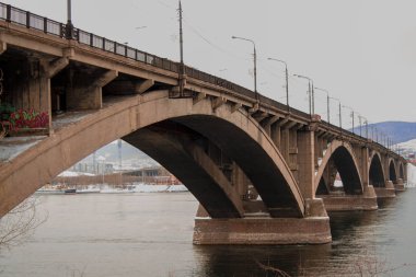 Köprü, ışık, şehir, krasnoyarsk, kommunal