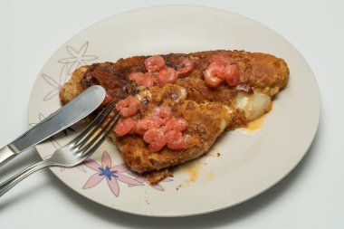 Karidesli balık filetosu.