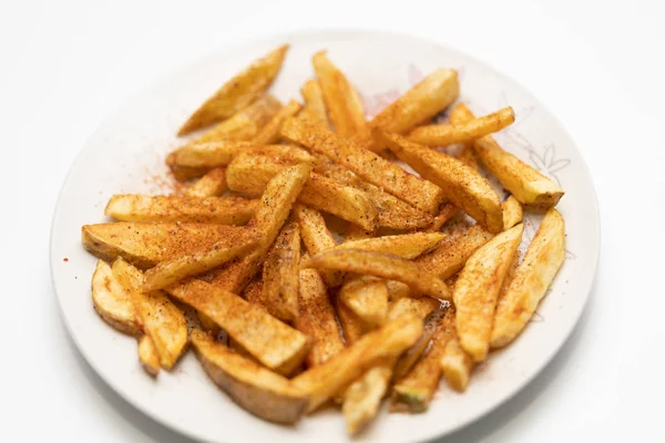 French Fries Salt Paprika — Stock Photo, Image