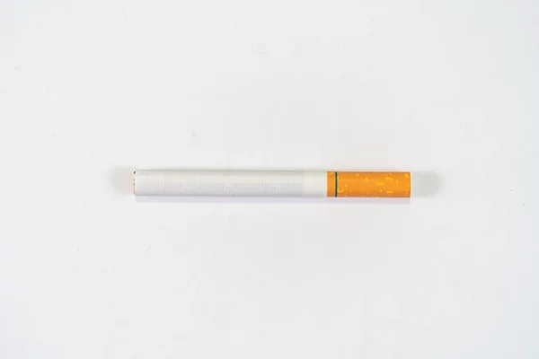 Tobacco Cigarette Close White Background — Stock Photo, Image