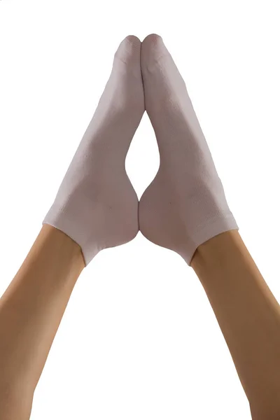 Çıplak kadın ayaklarında çoraplar