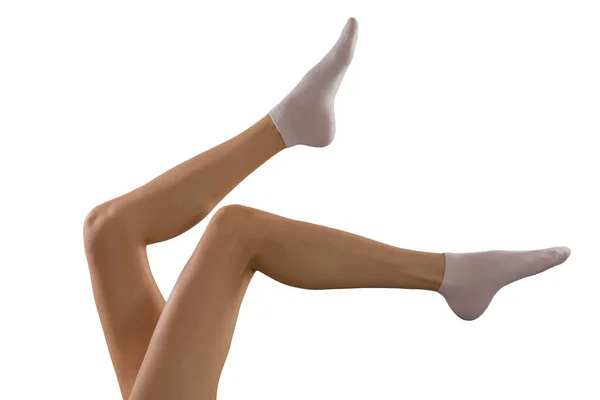 Socks Bare Female Feet — Stock Photo, Image