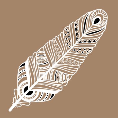 etnik tüy karalama tasarımı