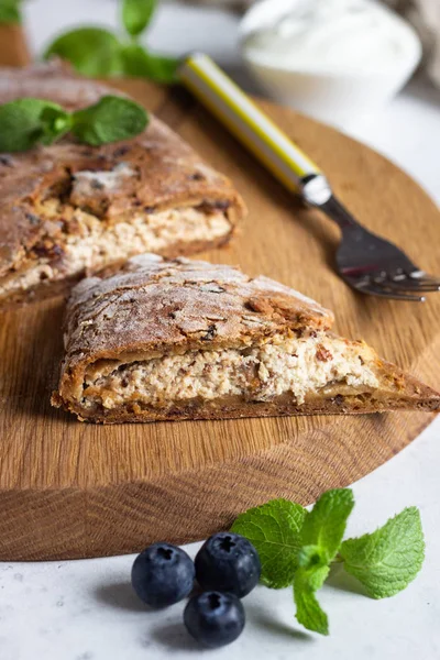 Torte Mano Senza Glutine Con Ripieno Fiocchi Latte Senza Zucchero — Foto Stock