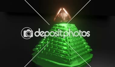 İlluminati piramit cgi konsepti