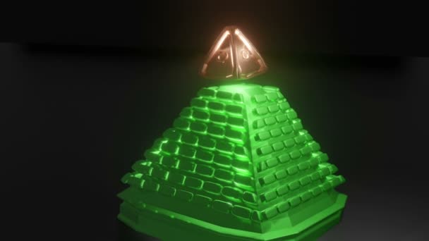 Illuminati Piramide Cgi Concept — Stockvideo