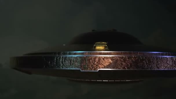Ufo Flying Saucer Close — Stock Video