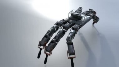 Hexapod robot yürüyüş Cgi animasyon