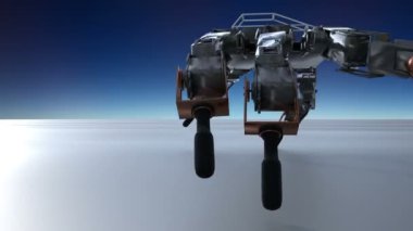 Hexapod robot yürüyüş Cgi animasyon