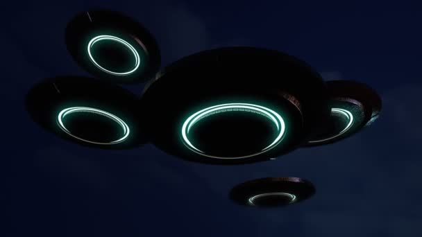 Geceleri Uçan Ufolar — Stok video