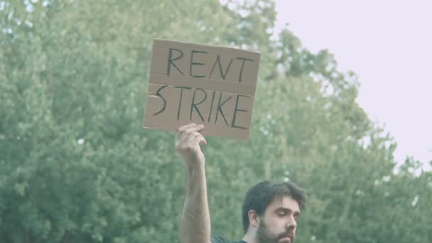 家賃のストライキ記号を保持 — ストック動画