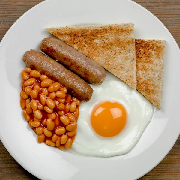 Traditionelles gebratenes englisches Frühstück — Stockfoto