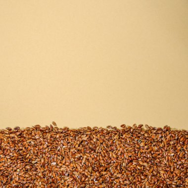 Sağlıklı Kahverengi Keten Tohumu Superfood Tohum veya Tahıl