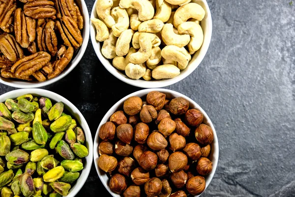 Selection of Mixed Nuts, Pistachio , Pecan , Cashew and Hazel Nuts