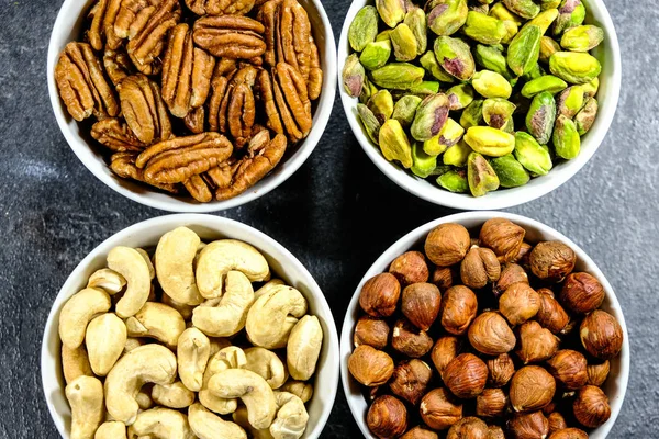 Selection of Mixed Nuts, Pistachio , Pecan , Cashew and Hazel Nuts