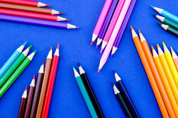 Selection of Colored Pencils For School — Stock Photo, Image
