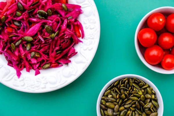 Healthy Vegetarian Red Cabbage Salad Royalty Free Stock Images