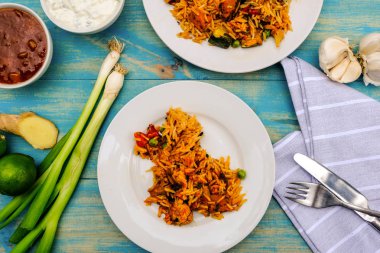 Vejetaryen Sebze Biryani Hint Köri