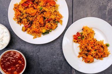 Vejetaryen Sebze Biryani Hint Köri