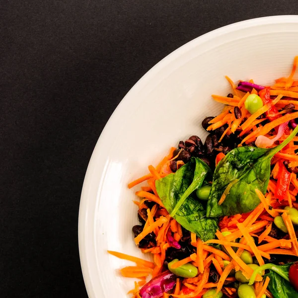 Healthy Japanese Style Vegetarian Rainbow Salad