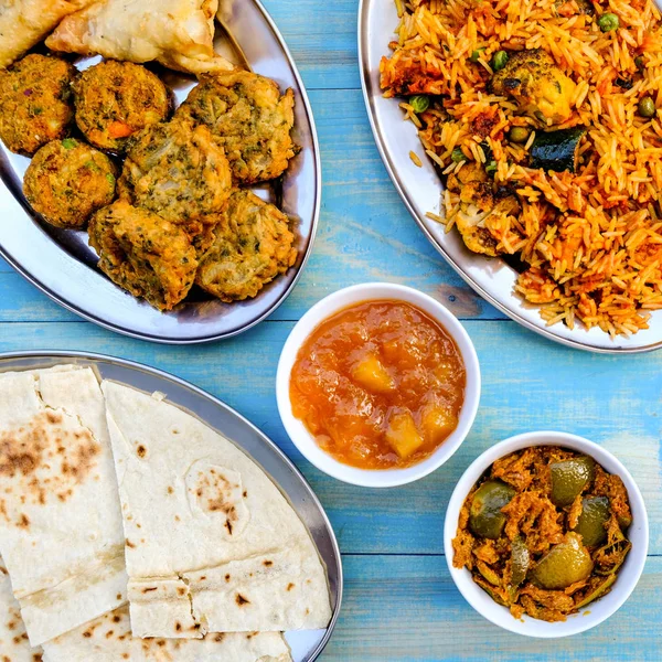 인도식 야채 비리야니 식사 — 스톡 사진