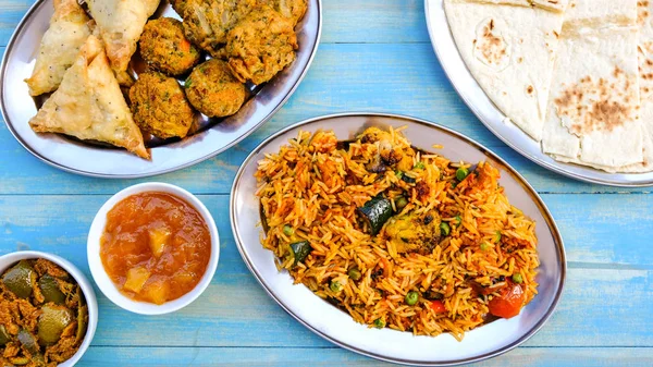 Ινδική στυλ λαχανικών biryani γεύμα — Φωτογραφία Αρχείου