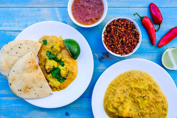 Refeição tradicional de frango indiano Korma Curry — Fotografia de Stock