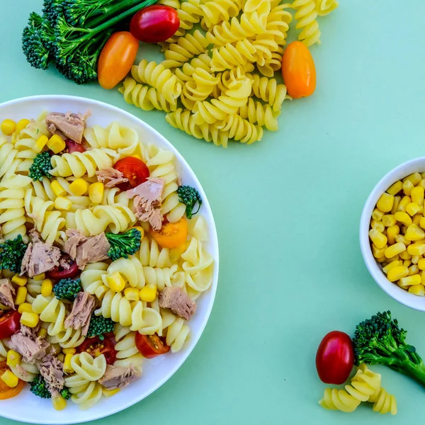 Tuna and Sweetcorn Healthy Pasta Salad