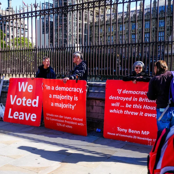 Protestos Públicos Sobre o BREXIT e o Reino Unido Deixando a UE — Fotografia de Stock