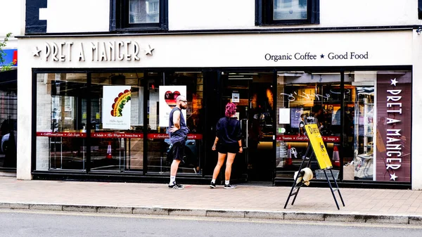 Londres Reino Unido Junho 2020 Pret Manger Coffee Shops Lentamente — Fotografia de Stock