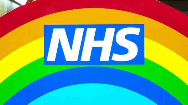 London October 2020 Nhs National Health Service Rainbow Logo People — Stock fotografie