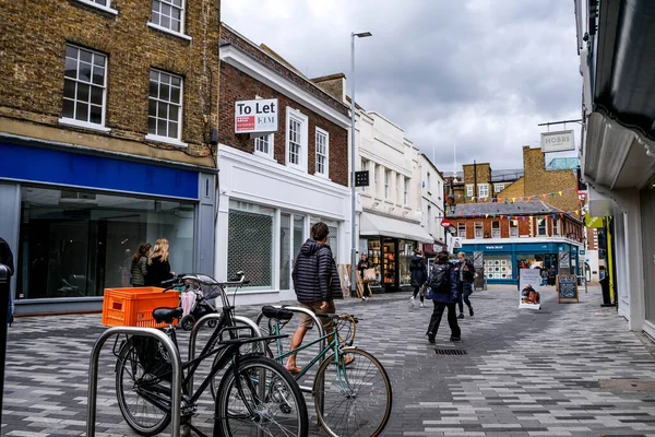 Лондон Великобритания Октября 2020 Года Пустая Улица Люди Сидят Дома — стоковое фото