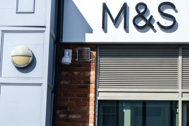 London UK, September 22 2025, Close Up Of A Marks and Spencer Food Hall Signage or Logo
