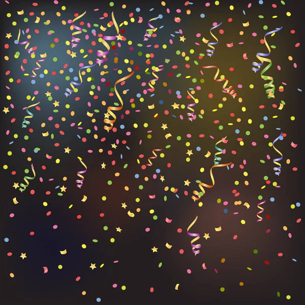 Fond Avec Banderole Confettis — Image vectorielle