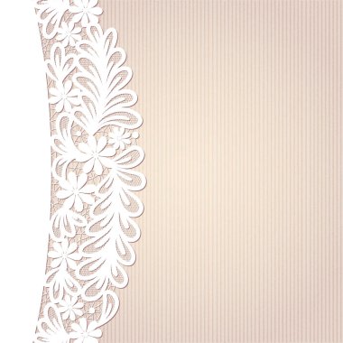 Kart için şablon çerçeve tasarımı. Klasik Dantelli Doily 