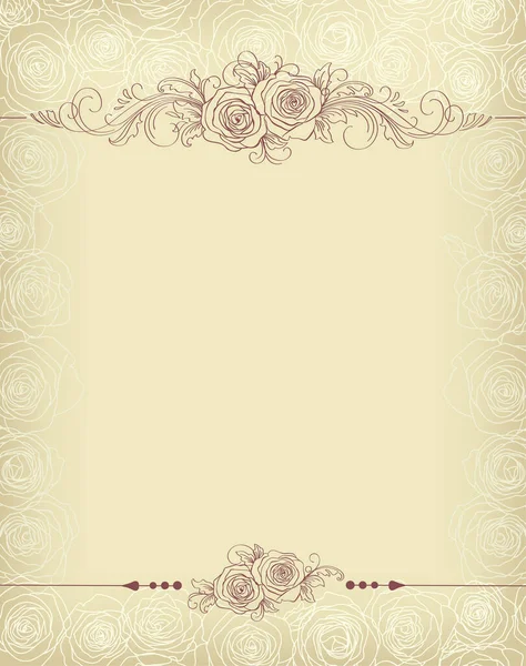 Carte Voeux Aux Roses — Image vectorielle