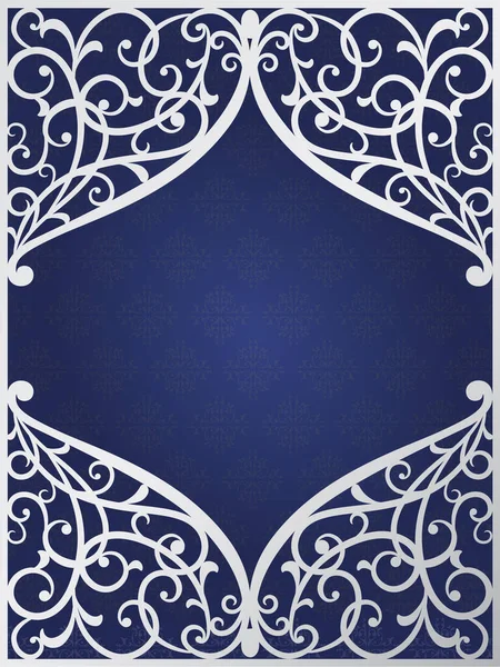 Invitation Carte Bleue Mignonne — Image vectorielle
