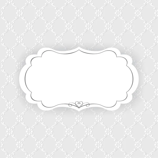 Grey Invitation Floral Card — Stock Vector
