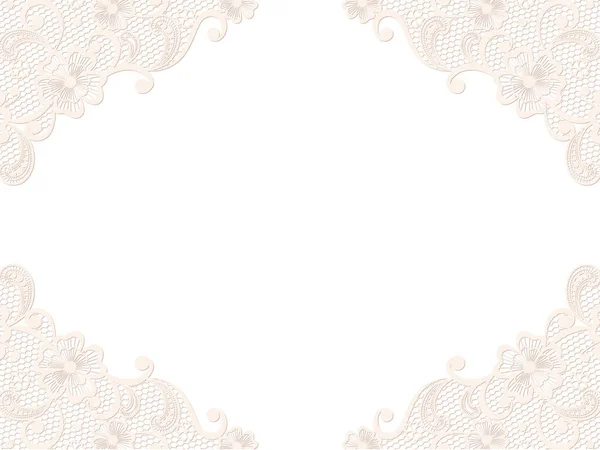 Дизайн Рамки Шаблона Карты Винтажное Кружево Дойли — стоковый вектор