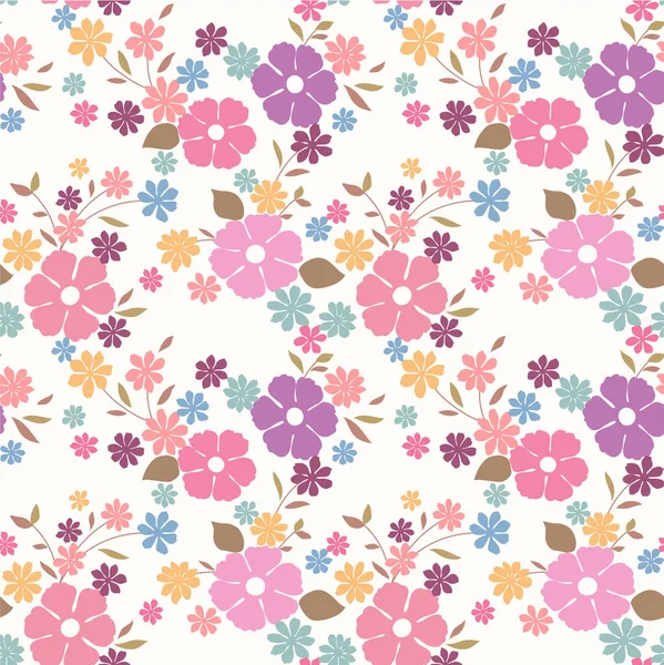 Fondo Floral Sin Costura Abstracto — Vector de stock