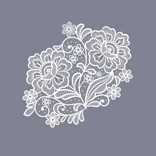 Dekoration Spitzenelement Spitzenblumen — Stockvektor