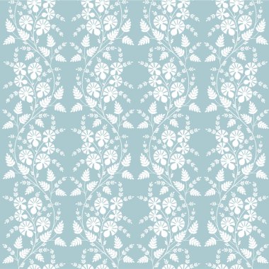 Kusursuz mavi soyut çiçek arkaplanı, tek renkli.